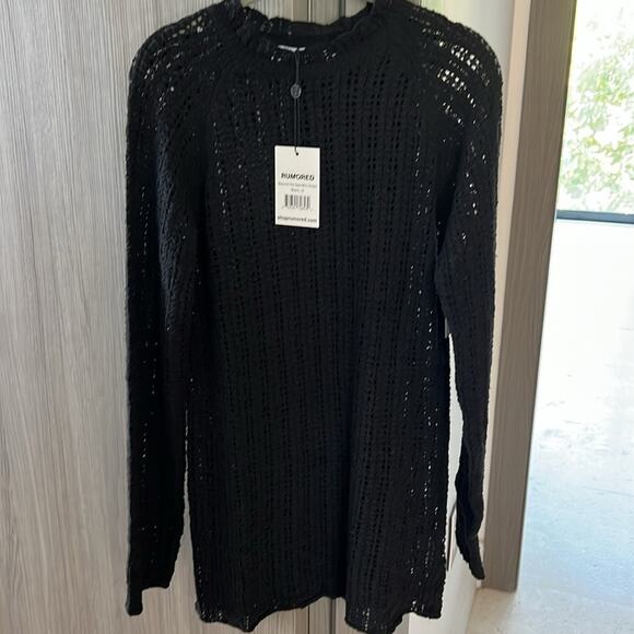 NWT $128 RUMORED Beyond the sea black mini dress S - Picture 3 of 10